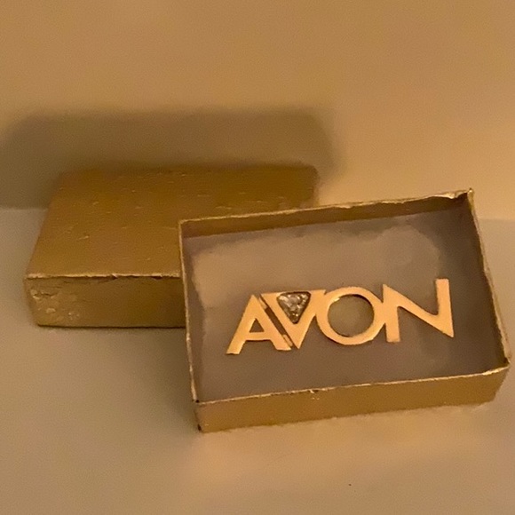 Avon Pin With Sparkling Stone Vintage - Picture 1 of 7